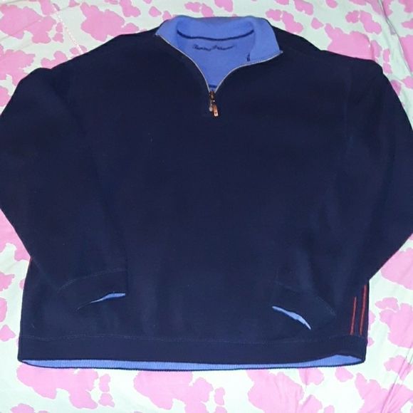 Tommy Bahama Flipside Reversible‎ ¼ Zip Sweater XL - Picture 1 of 7